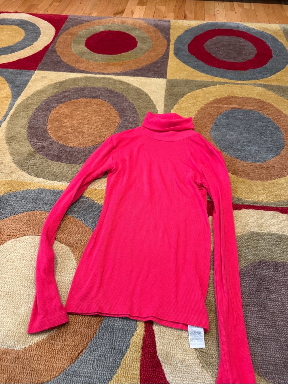Uniqlo HeatTech Extra Warm Pink Ribbed Turtleneck Top Long Sleeve Women’s Medium